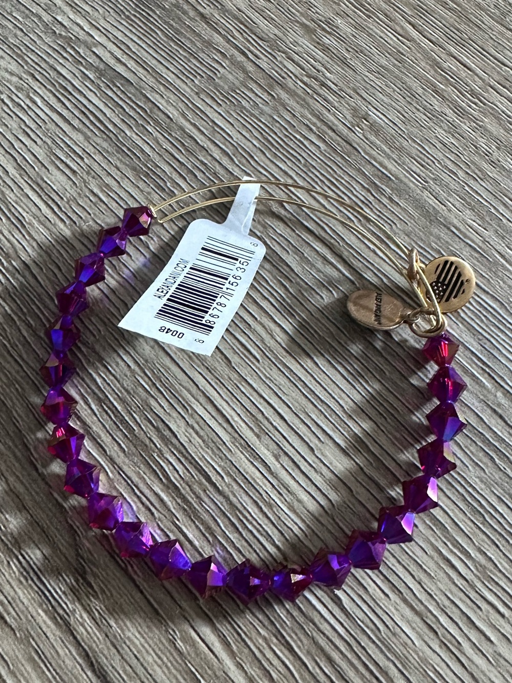 Alex and Ani purple Swarovski bangle